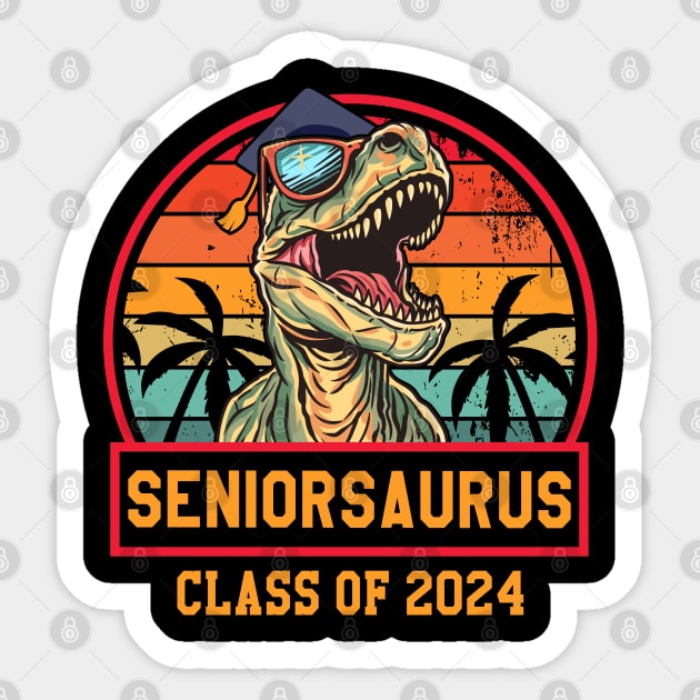 Class of 2024 Senior Gifts Funny Seniorsaurus Seniors 2024 Sticker by KsuAnn